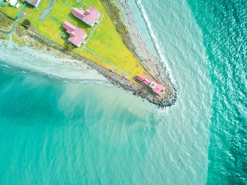 beach, swimming pool, 4K, pink, turquoise colored, nature, edge, nautical Vessel, body, people, village, trip, coastline, aerial, near, house, land, holiday