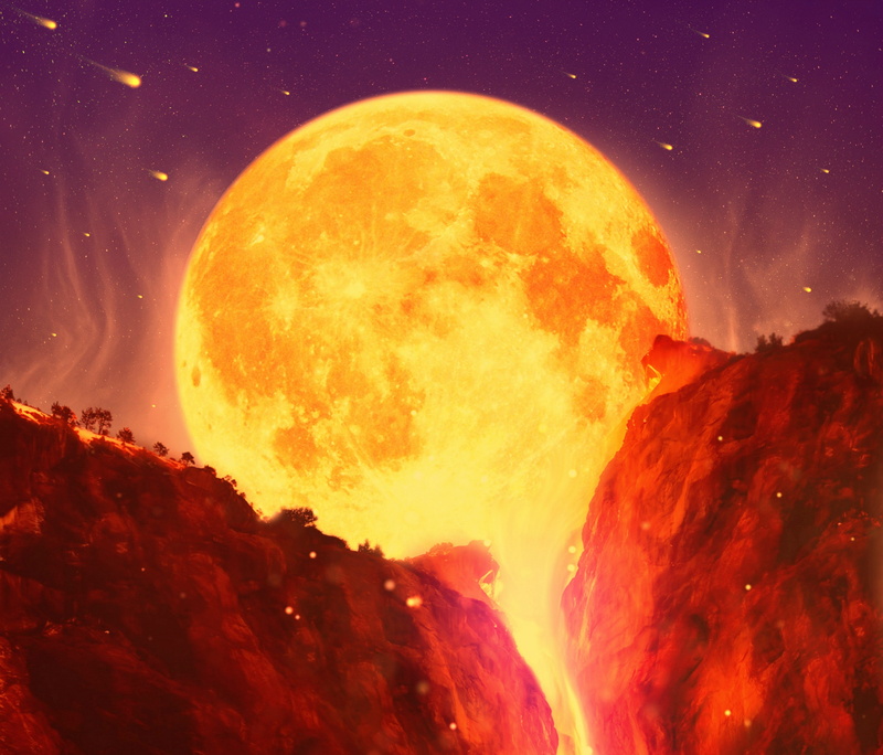 armageddon, space exploration, fire, danger, comet, scenics - nature, no people, solar system, circle, volcanic crater, astronomy, lava, beauty in nature