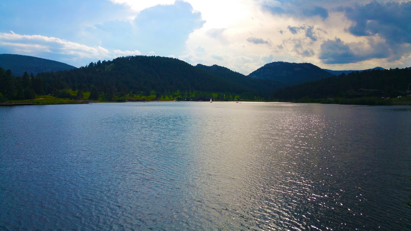 cloud - sky, reflection, water, tranquil scene, tranquility, colorado lake, scenics, day, no people, idyllic, 5K, Sun, non-urban scene, waterfront, boat on water