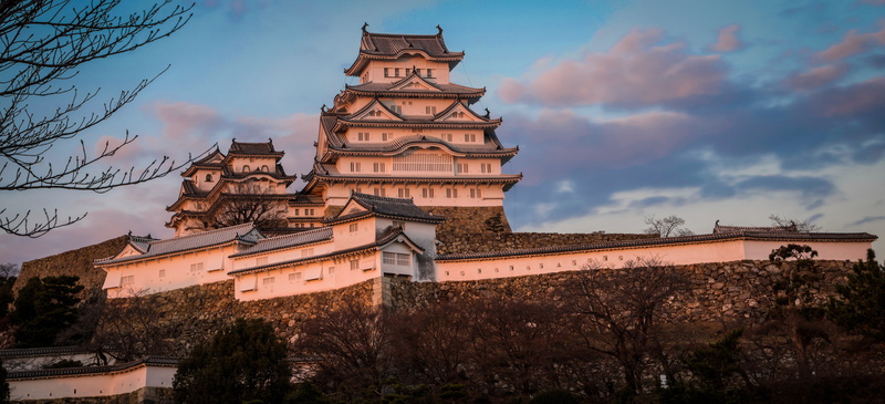 Himeji Castle, Himeji, 5K, Japan, the sky, Samoa egrets, castle
