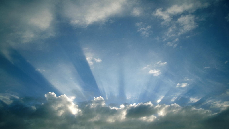 clouds, cloud, sun, behind, white, 1920x1080, nature, 1080P
