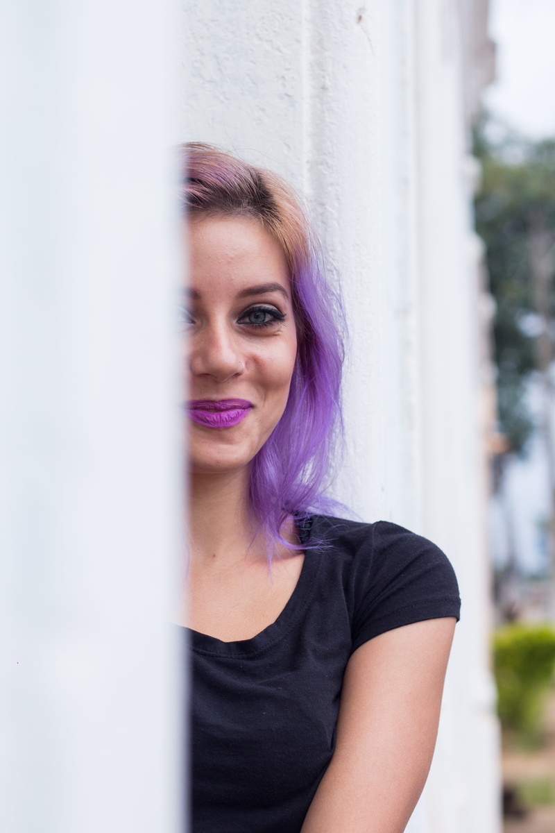 brazil, front view, dyed hair, beauty, teenager, adult, lifestyles, 4K, hairstyle, sweet, standing, inked, women, beautiful woman, looking at camera, love