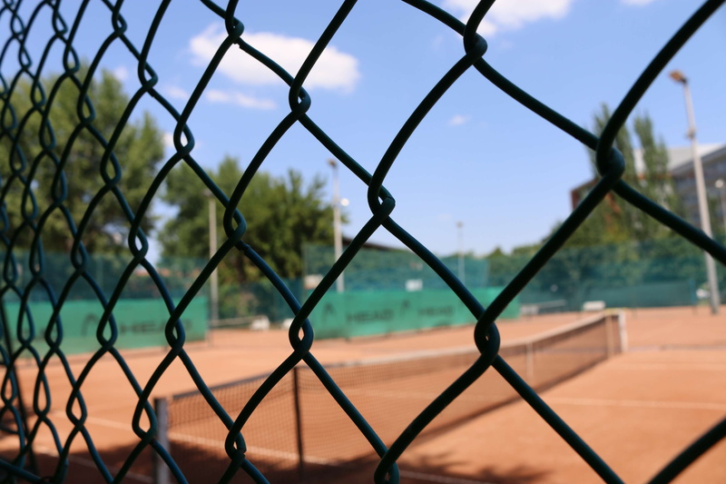 outdoors, health, court, boundary, backgrounds, wire, fence, grid, safety, focus on foreground, fitness, nature, orange, pattern, yard, ball, 4K, tennis