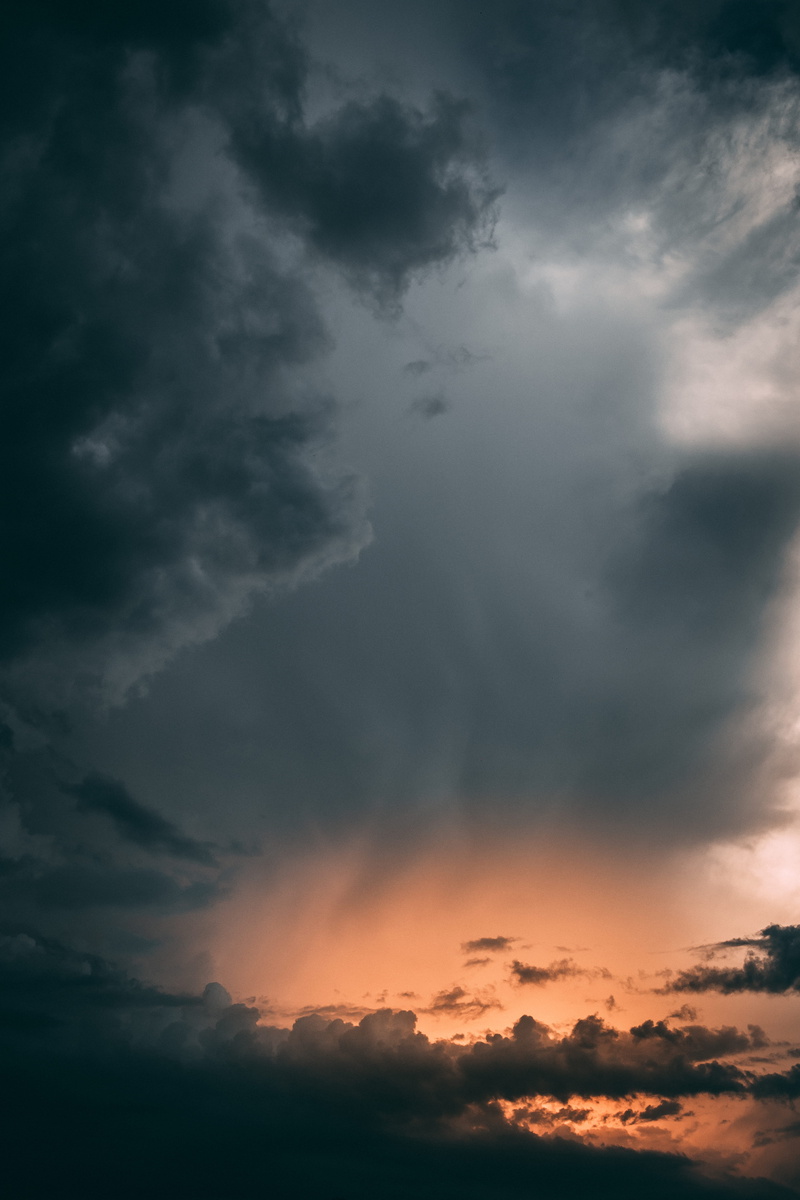 dark, sunset, nature, air, scenics, cloudscape, moody Sky, climate, day, sky, summer, dusk, twilight, orange Color, clouds, cloud - Sky