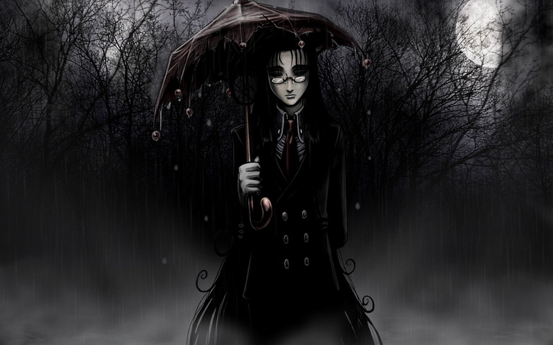 fashion, holding, Hellsing, adult, young Adult, women, dark, black And White, umbrella, storm, elegance, one Person, people, mystery, autumn, halloween