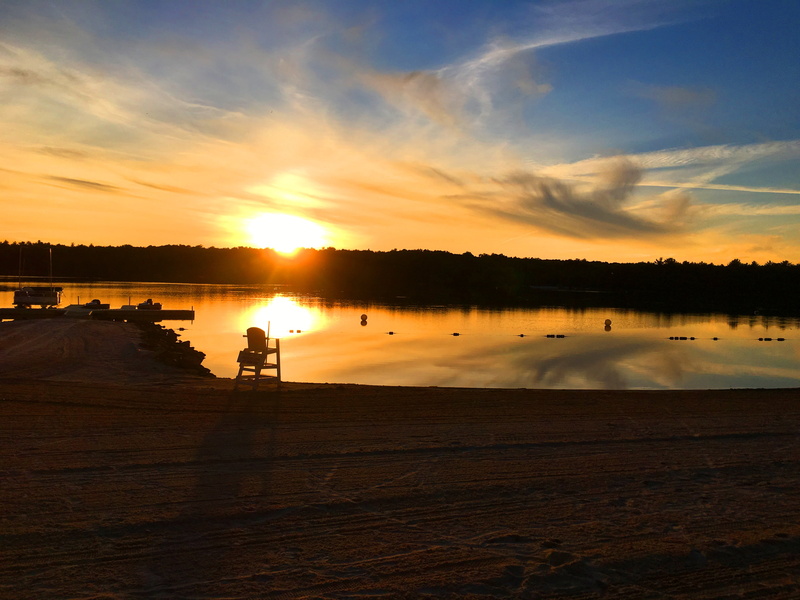 evening, tranquil scene, 4K, poconos, non-urban scene, silhouette, orange color, outdoors, tranquility, beach, nature, pocono pines, no people, idyllic