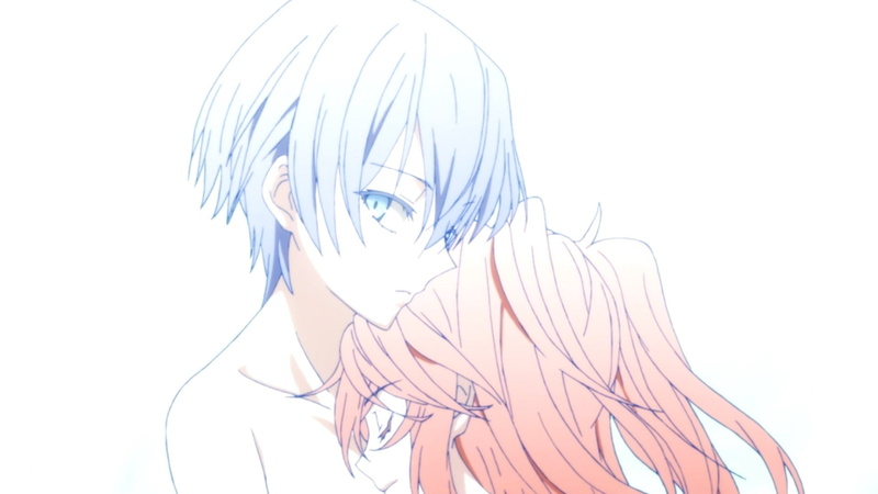 blue hair, Azuma Tokaku, Ichinose Haru, women, digital composite, people, white background, hairstyle, blue eyes, nature, indoors, Akuma no Riddle, adult