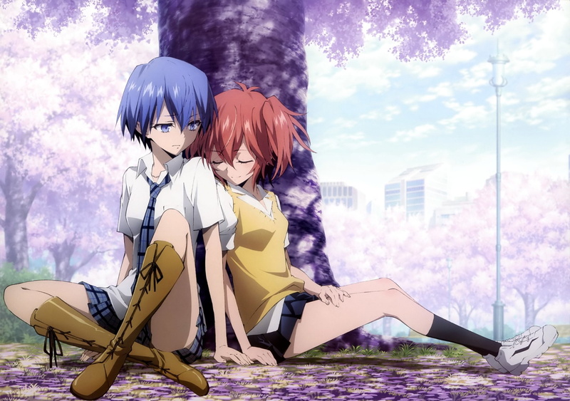 females, people, young adult, full length, hairstyle, Akuma no Riddle, day, adult, Tokaku Azuma, 1080P, Anime, young women, real people, Haru Ichinose