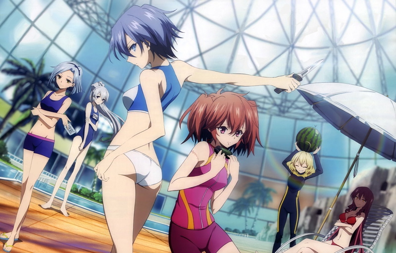 Nio Hashiri, Isuke Inukai, modern, Suzu Shutou, females, lifestyles, women, happiness, Akuma no Riddle, adult, beautiful woman, group of people, Tokaku Azuma