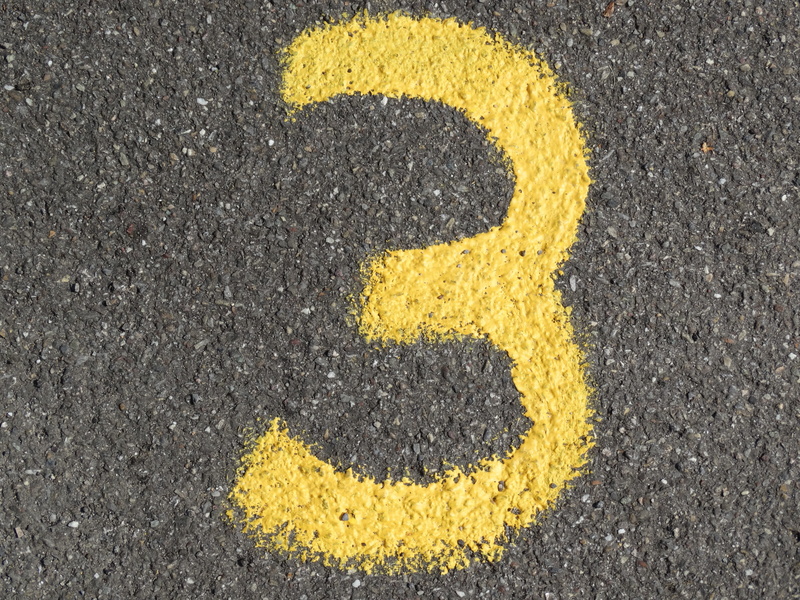 pavement, textured, Asphalt, city, 3, three, Number, Color, no people, Yellow, gray, close-up, digit, street, yellow, road marking, Ad, communication, Road