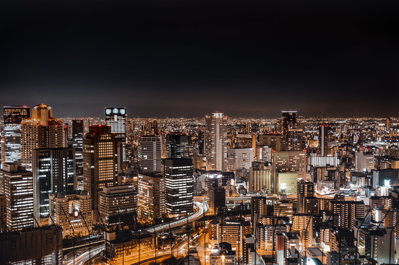 aerial, scenery, cityscape, nature, town, city life, architecture, travel destinations, high, crowded, building, time, building exterior, sky, night, city