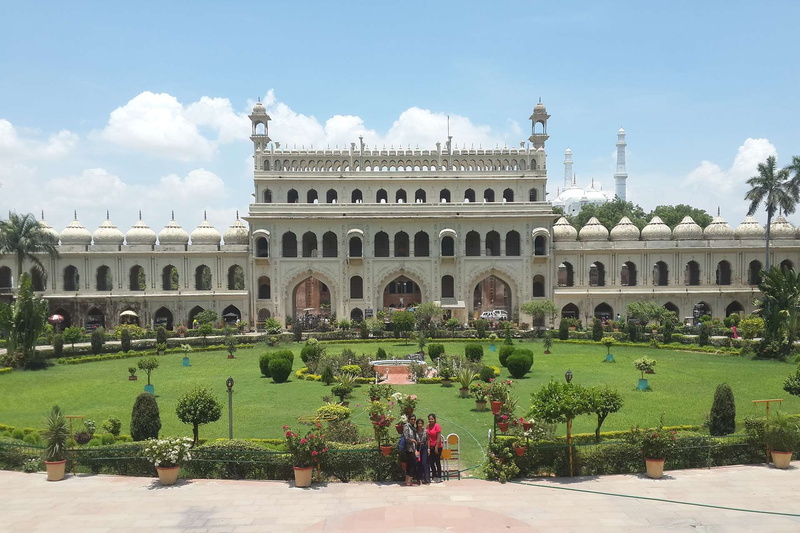 outdoors, sky, nature, arch, monument, muslim, ancient, cloud - sky, travel, tree, group of people, lucknow, building exterior, art museum, day, incidental people