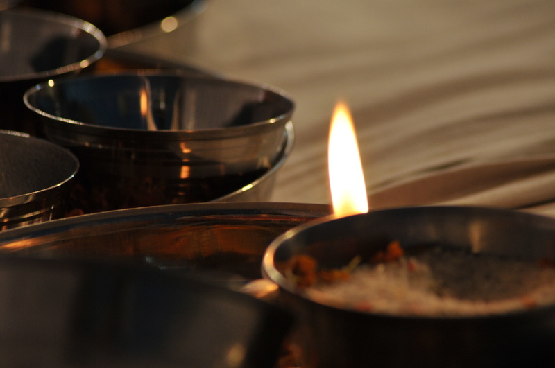 gray, close-up, cooking pan, containers, no people, wood - material, light, selective focus, kitchen utensil, steel, food, festival, candle, indoors, diwali