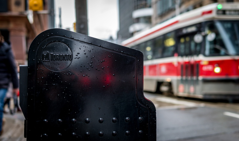 ontario, drop, street, public transportation, rail transportation, focus on foreground, day, no people, canada, built structure, black color, urban, toronto