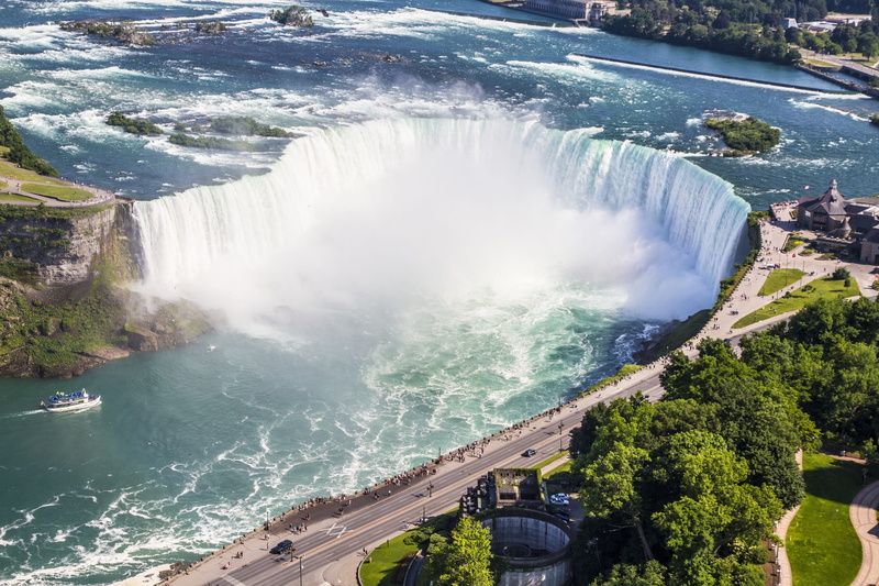 power in nature, river, daytime, environment, Toronto, tour, geology, gray, street, flowing water, motion, green, tourists, near, tourist spot, birds eye view