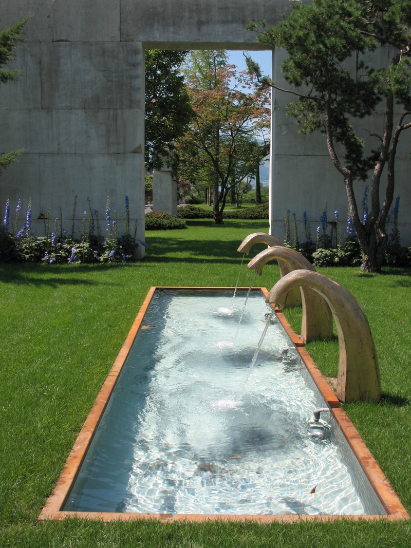 water, fountain, architecture, enea garden, park, architectural column, art, building exterior, field, spraying, park - man made space, rapperswil, reflection