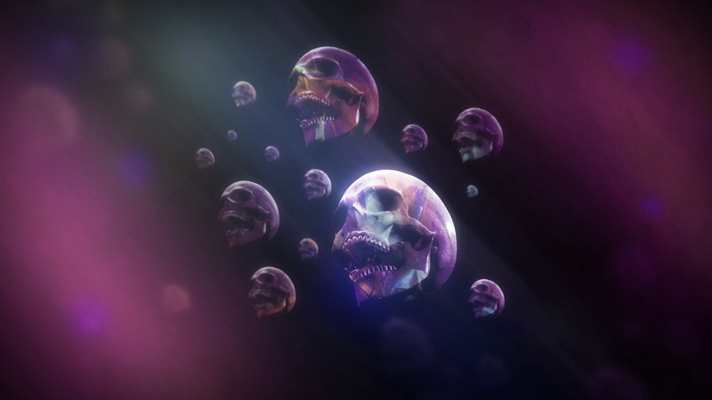 water, smoke, skulls, people, translucent, outdoors, black Color, animal, mature adult, group of animals, sea life, pattern, bright, illustration, animals in the wild