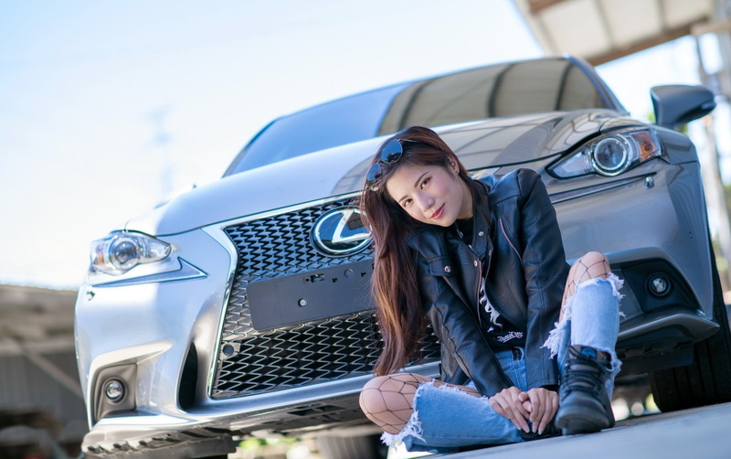 Women, Woman, Brunette, Asian, 1080P, Leather Jacket, Sunglasses, Car, Girl, Model