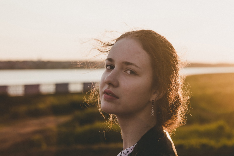 young girl, women, lens, sky, beautiful girl, sunlight, blur, sea, young, one person, beautiful, person, attractive, eyes, relaxation, hairstyle, teenager