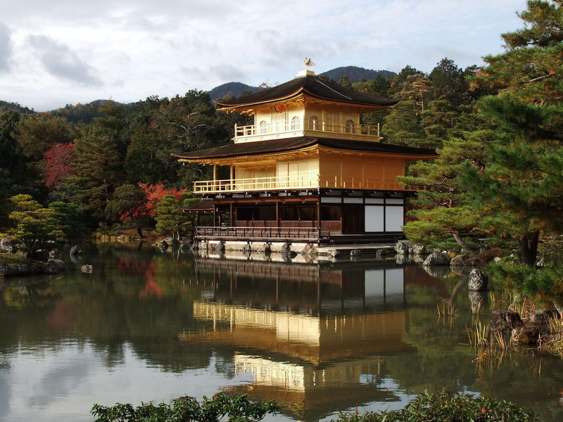 no people, building exterior, travel, lake, culture, 4K, reflection, trees, asia, belief, house, tree, pond, day, park, architecture, tourism, famous
