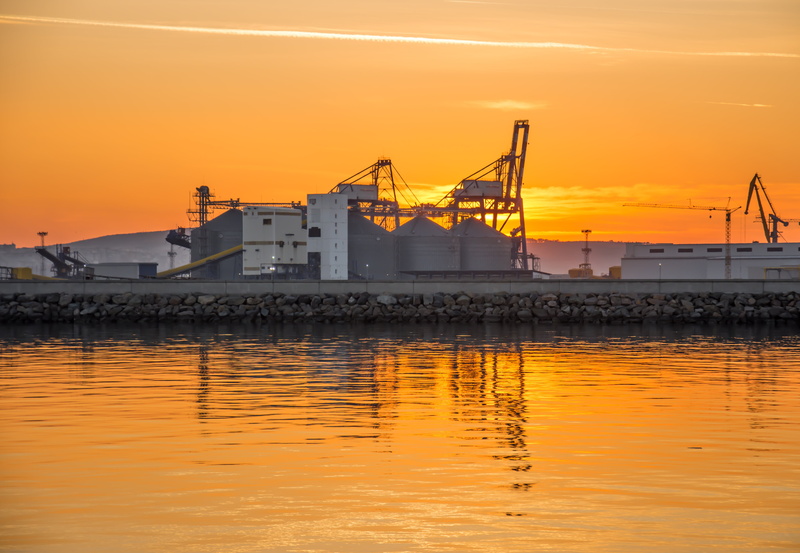international, export, sunset, water, sea, industry, port, import, transportation, heavy, storage, logistics, crane, outdoors, loading, unloading, crane - construction machinery