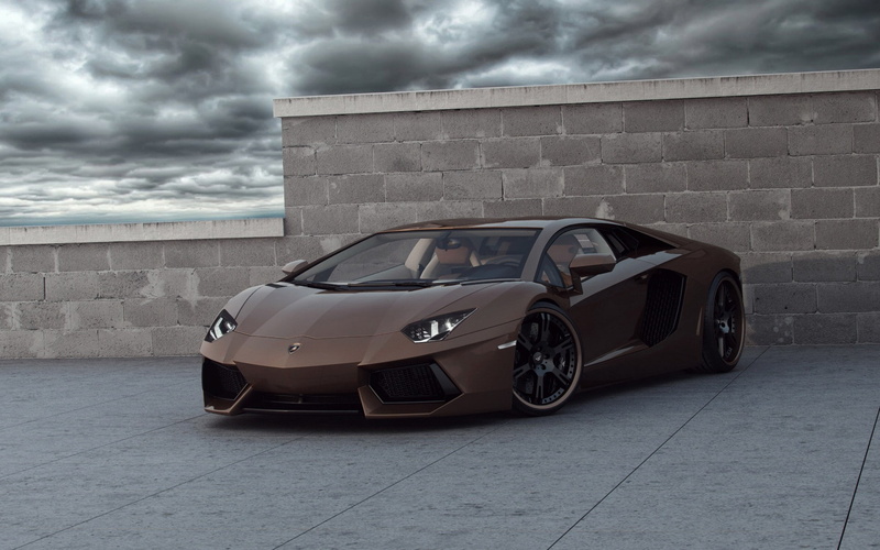 day, brick wall, wall, cloud - sky, sky, car, building exterior, luxury, wall - building feature, storm cloud, overcast, Lamborghini Aventador, brick, land vehicle