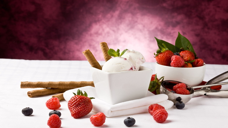 Fruit, 1080P, Ice, Cream, Delicious, Fresh