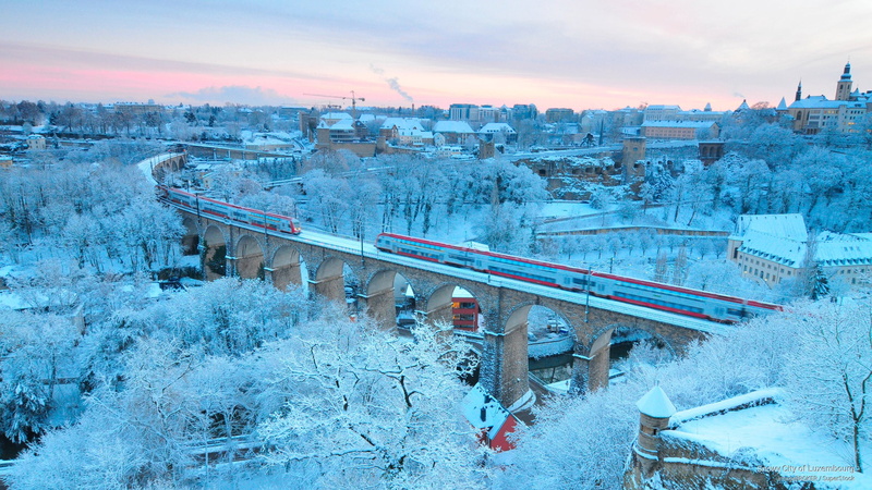 luxembourg, 2K, city, Winter, snowy