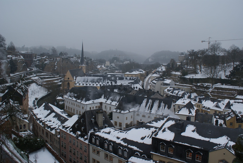 built structure, place, sky, roof, outdoors, high angle view, Winter, luxembourg winter, building exterior, Luxembourg, city, house, architecture, settlement