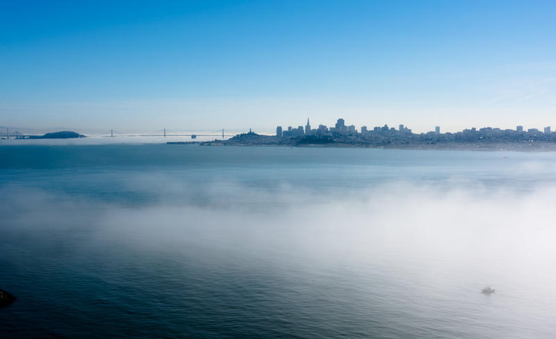Mysterious, cityscape, United States, ocean, Sausalito  California, Nikon D5200, building, water, famous Place, near, high-rise building, urban Skyline
