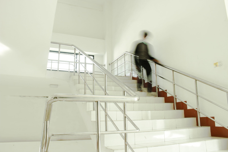 steps and staircases, staircase, men, tiled, lifestyles, architecture, real people, 5K, stairs, walking, built structure, low angle view, moving down