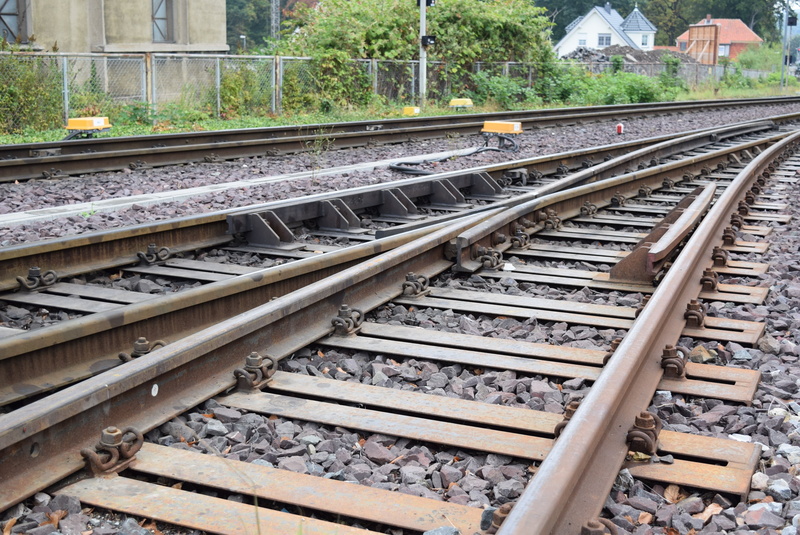 no people, shunting yard, railway, rail transportation, connection, rail traffic, train, train - vehicle, nature, solid, steel, seemed, track, railway station