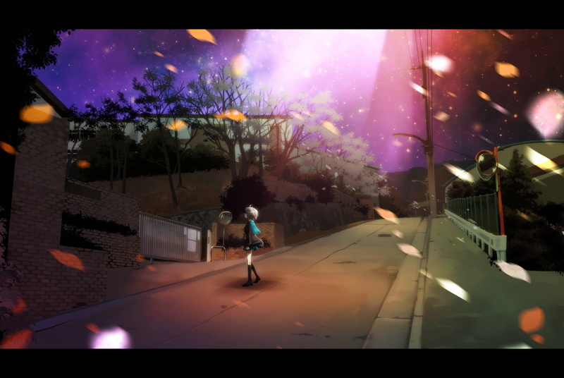 auto post production filter, anime girls, building exterior, The Melancholy of Haruhi Suzumiya, nature, men, lifestyles, people, night, architecture, city
