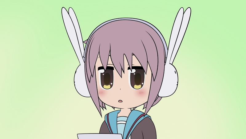 front view, nature, suit, representation, day, glasses, creativity, illustration, Nagato Yuki, chibi, man, close-up, anime, art and craft, fashion, sunglasses