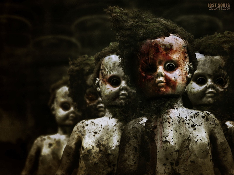 craft, lost, toy, Scary, old, souls, history, human representation, Dark, art and craft, 720P, representation, sculpture, spooky, cemetery, indoors, fear