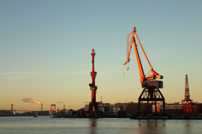 nature, gothenburg, sky, pier, 4K, industrial, business, architecture, port, industrial equipment, freight transportation, harbor, sunrise, outdoors, crane - construction machinery