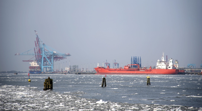 no people, nature, winter, architecture, gota river, industry, sky, business, sea, shipping, outdoors, port, transportation, morning sun, cargo container