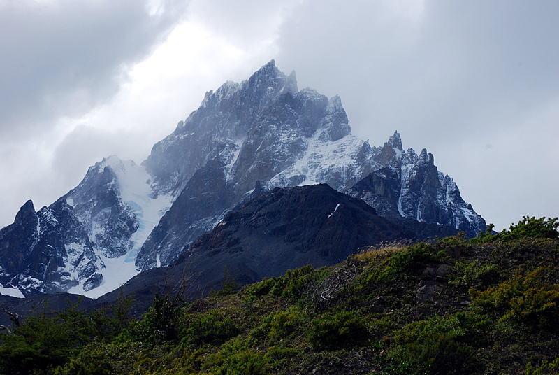 xii, patagonia, scenics, chile, cold, south, green  water, region, grass, cliff, sur, summer, ice  blue, campos, vacations, nikon  d60, mountain Peak, family