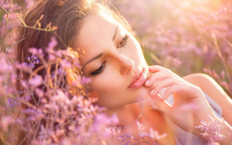beauty in nature, young adult, lavender, girl hd  1920x1200, young women, beauty, adult, flowering plant, human body part, smelling, therapy, beautiful people