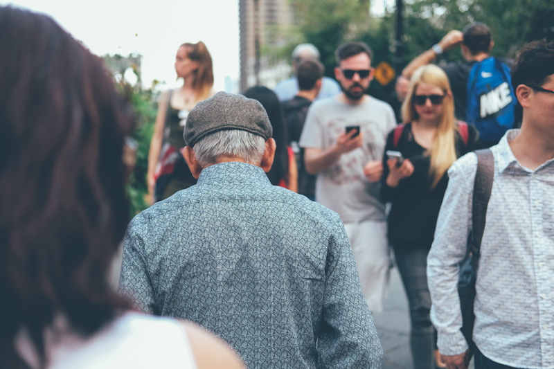 women, casual clothing, day, street, outdoors, back, crowd, man, architecture, group of people, standing, togetherness, collard, busy, lifestyles, couple