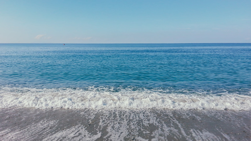 water, sea, nature, floral, blue, land, 1080P, sky, outdoors, idyllic, motion, rug, beach, horizon over water, day, sand, non-urban scene, tranquility