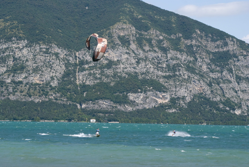 nature, day, sea, people, sky, mid-air, 4K, sport, water sports, scenics - nature, adventure, Lake, mode of transportation, mountain, rock - object, beauty in nature