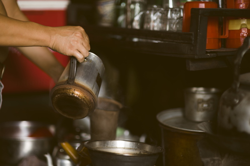 human body part, human hand, barista, domestic room, food and drink, pouring, container, vintage, vinh long, preparation, indoors, coffee shop, 4K, holding