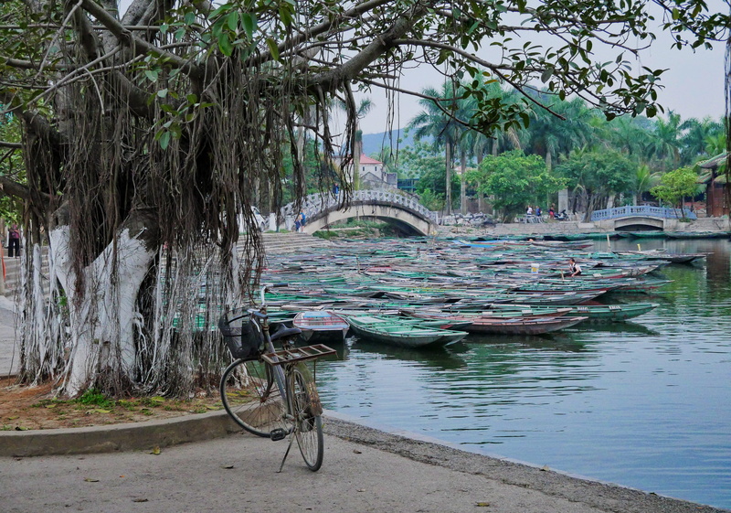 nature, boats, bridge - man made structure, day, nautical vessel, water, built structure, arch bridge, backpacking asia, asia, footbridge, vietnam, backpacking
