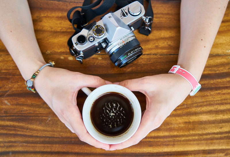 lifestyles, women, cup, nail, food, adult, hand, coffee, coffee drink, beverage, teenager, high angle view, directly above, close-up, wooden, caffeine