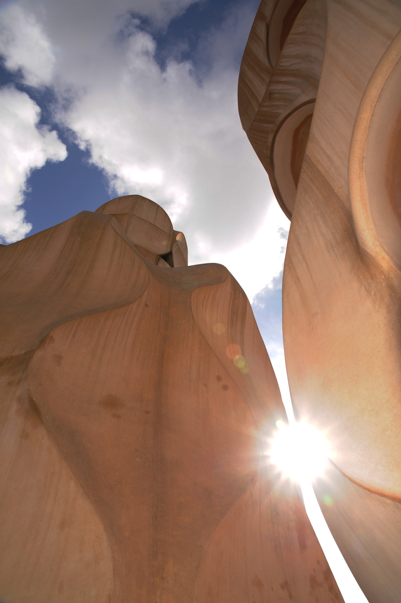 no people, built structure, travel destinations, scenics - nature, sunbeam, gaudí, arid climate, catalonia, mountain, sun, day, 4K, tranquil scene, building