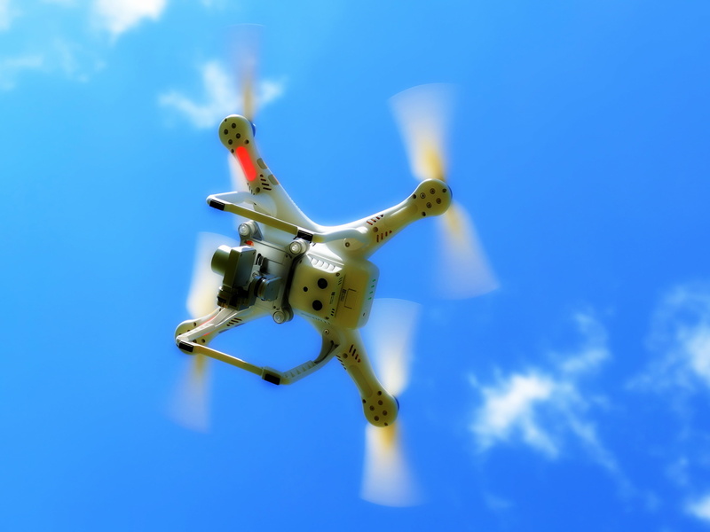 aircraft, drone, blue, take off, air Vehicle, helicopter, copter, quadrocopter, on the move, quadcopter, propeller, 2K, motion, nature, cloud - sky, rotors