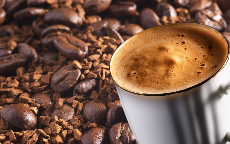 cafe, coffee Cup, dark, mug, grades, froth, espresso, crockery, coffee - Drink, white, hot drink, table, coffee Break, freshness, grains, roasted, food and drink