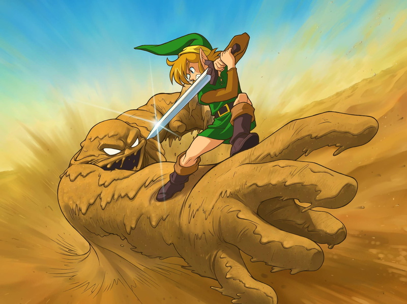 video, legend, Sand, art, past, 1080P, games, x, swords, Link, hd, zelda