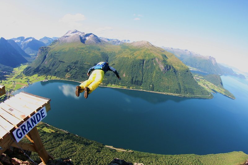 tracking, tracking suit, parachute, beyser, the fjord, flight, rock, container, base jumping, 4K, jump, extreme sports